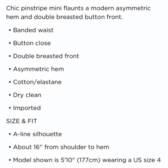 Derek Lam Crosby Striped Double-Breasted Mini Skirt Buttons Size 2 - Picture 10 of 10